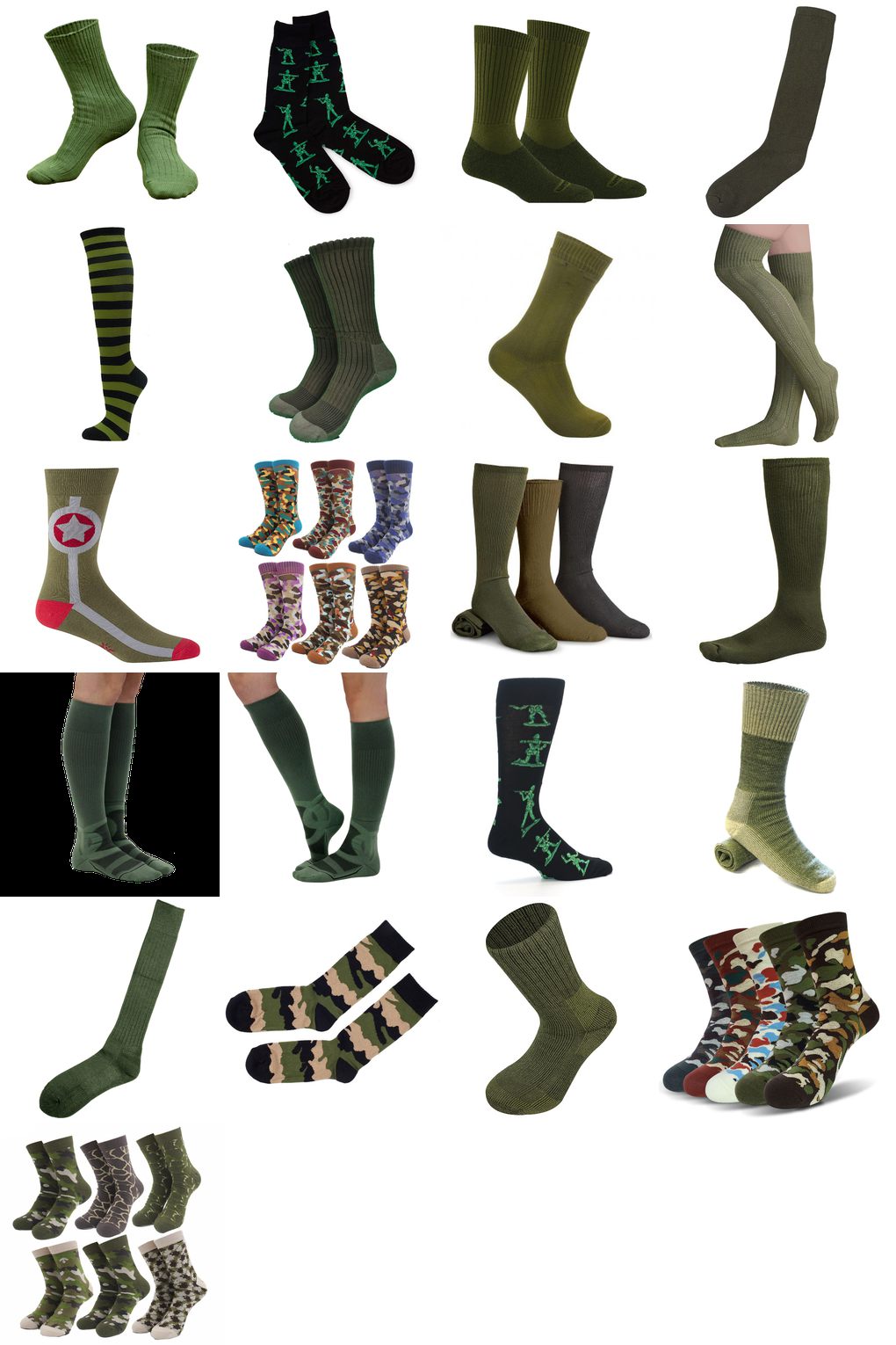 army green socks